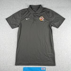 Basketball Hall Of Fame Nike Dri Fit Polo Shirt Small Gray Embroidered Logo Mens
